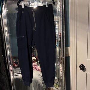 Figs Deep Blue Jogger Pants with Drawstring